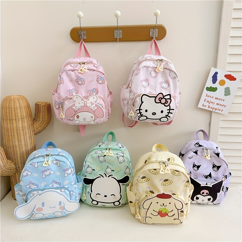 

Hellokitty Backpack, Cinnamoroll Kuromi Cartoon Schoolbag, Cute Mymelody Pompompurin Travel Bookbag