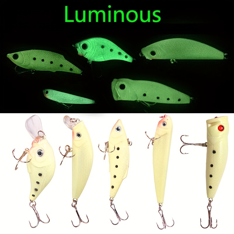Luminous Fishing Bait,PVC Luminous Fishing Lures Floating Hard Baits  Luminous Fishing Lures Built for the Future
