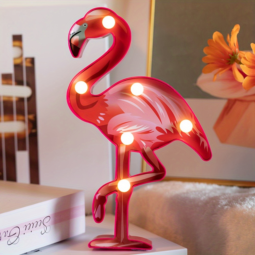 

1pc Flamingo Shape Light, Desktop Decorative Flamingo Night Light, Wall Mounted Flamingo Decorative Light