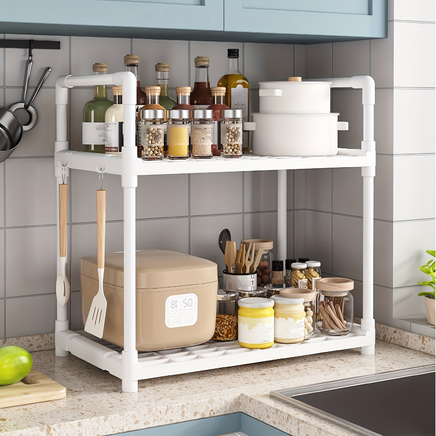 Kitchen Shelf Countertop Multifunctional Multi-Layer Large Capacity