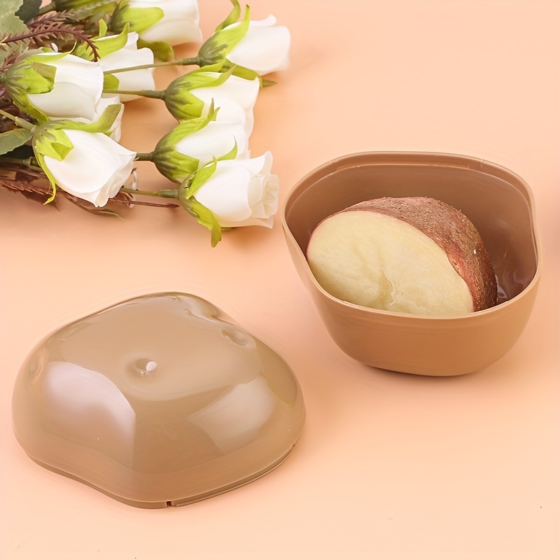 1pc Potato Shaped Fresh Keeping Box Food Storage Container Plastic