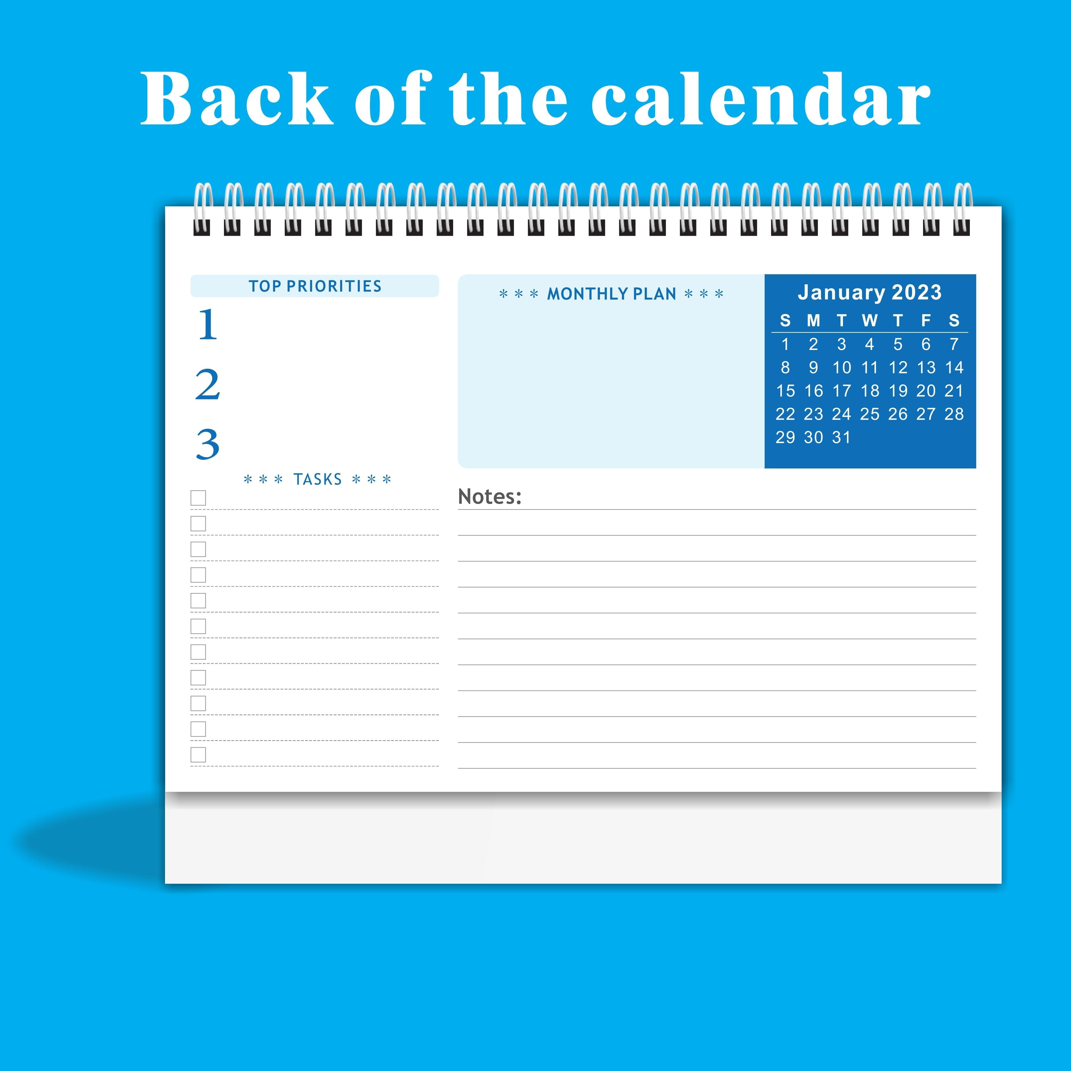 2023 Planner Small Desk Calendar(9*7.13)use Now To December