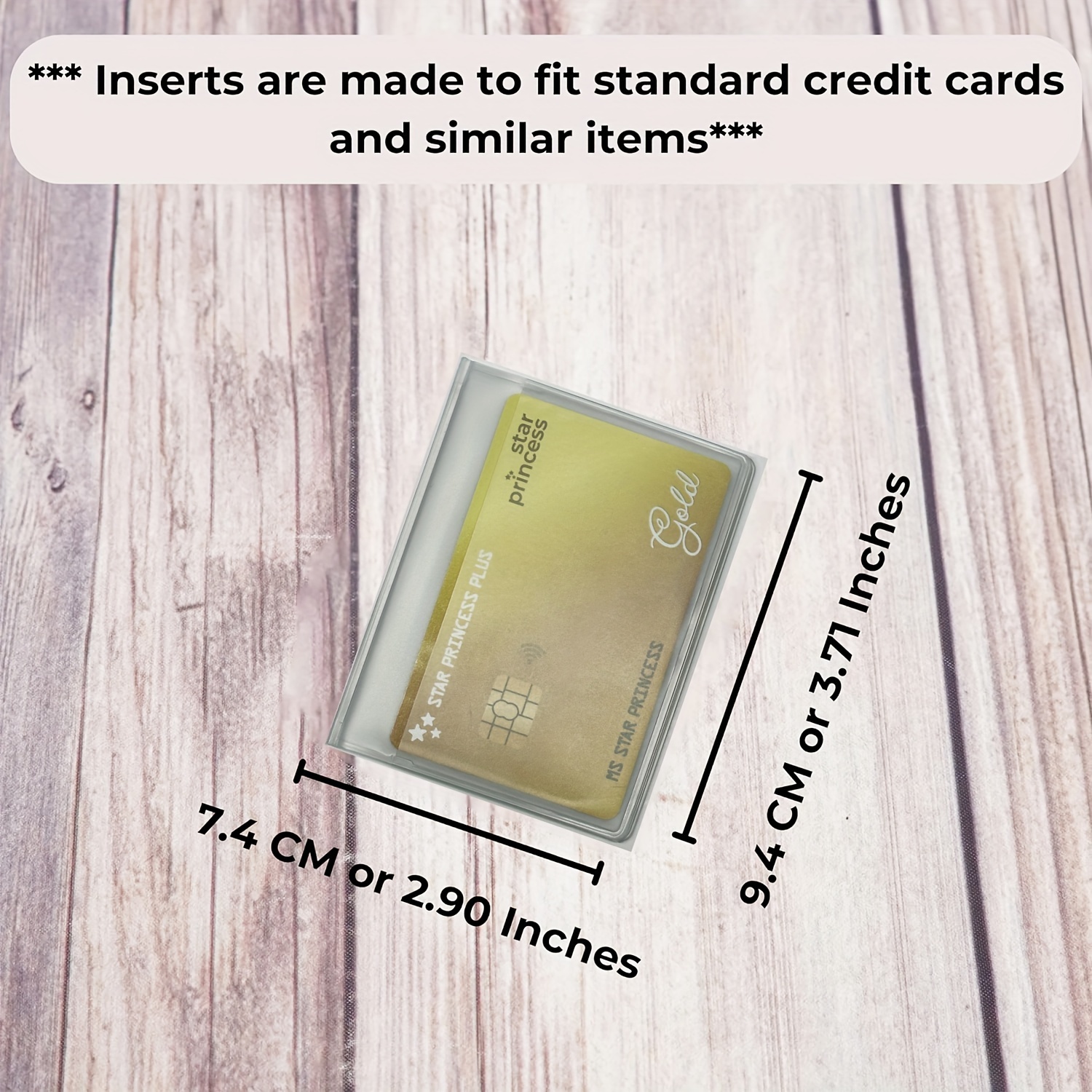 2pcs Men's Plastic Card Holder, Insert Transparent Credit Card Holder,Temu