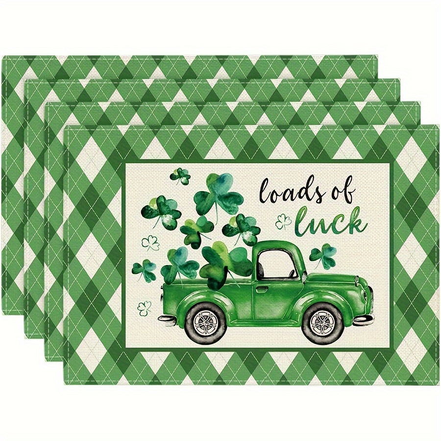 st patricks day cloth placemats