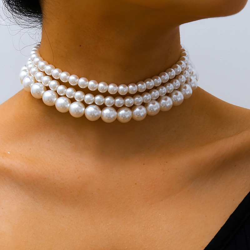 Stackable Necklace, Rice-shaped Necklace For Women, European And Choker For Women
