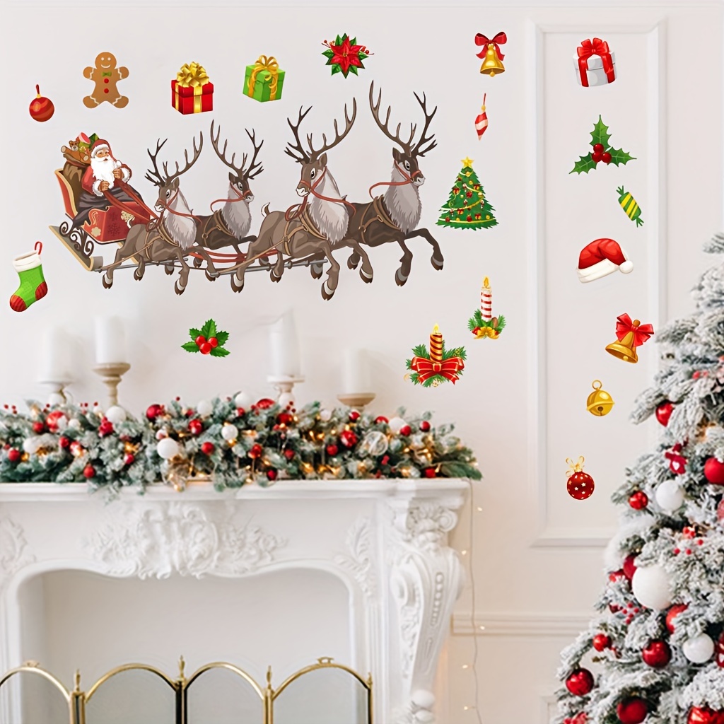 Christmas Tree Santa Claus Christmas Snowflake Reindeer - Temu