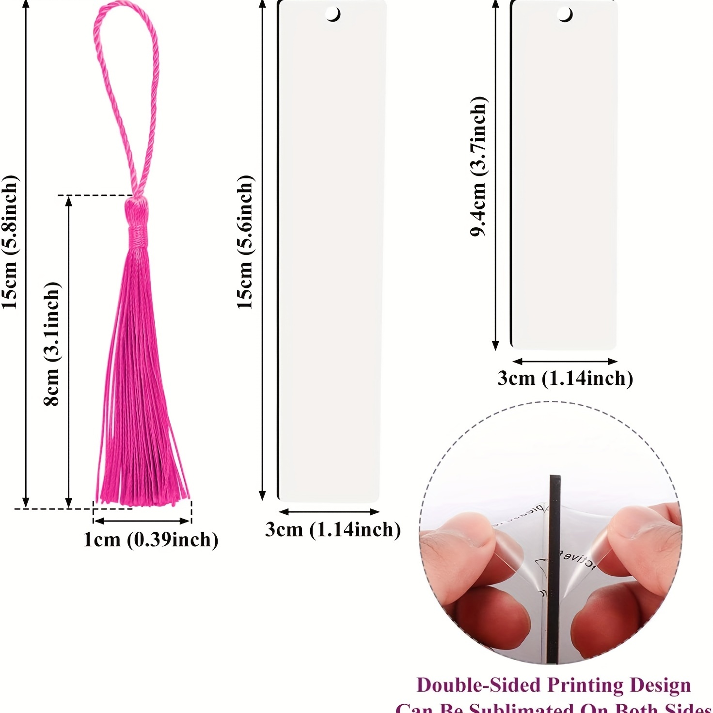 China Factory DIY Sublimation Blank Acrylic Bookmarks, Rectangle & Arrow &  Arch Heat Transfer Bookmark, with Tassel Pendant & Hemp Cord, for Party  Favor, Gift Bookmark: 150x25~50x1mm, 30pcs in bulk online 