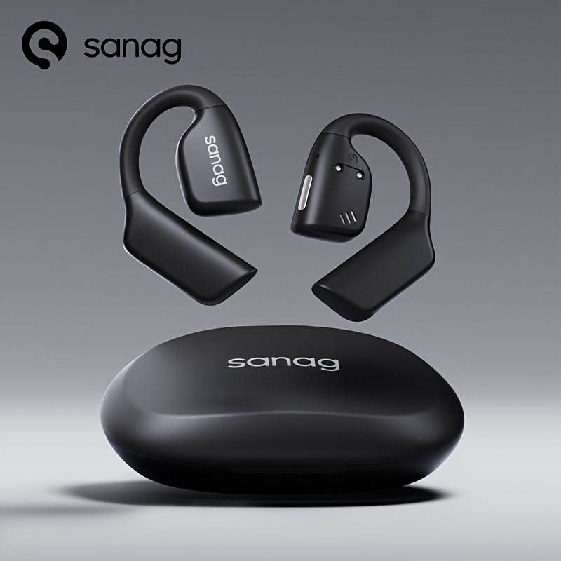 Sanag Auriculares de oreja abierta, auriculares inalámbricos Bluetooth 5.3,  auriculares impermeables IPX5 con tiempo de reproducción de 10 horas