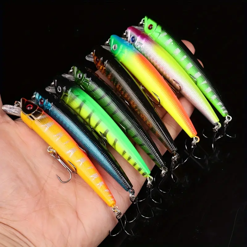 8pcs Fishing Lures Kit Set - Perfect for Sea & Fresh Water, Outdoor Fishing  Supplies - 9.5cm/3.7in - 7.3g/0.26oz
