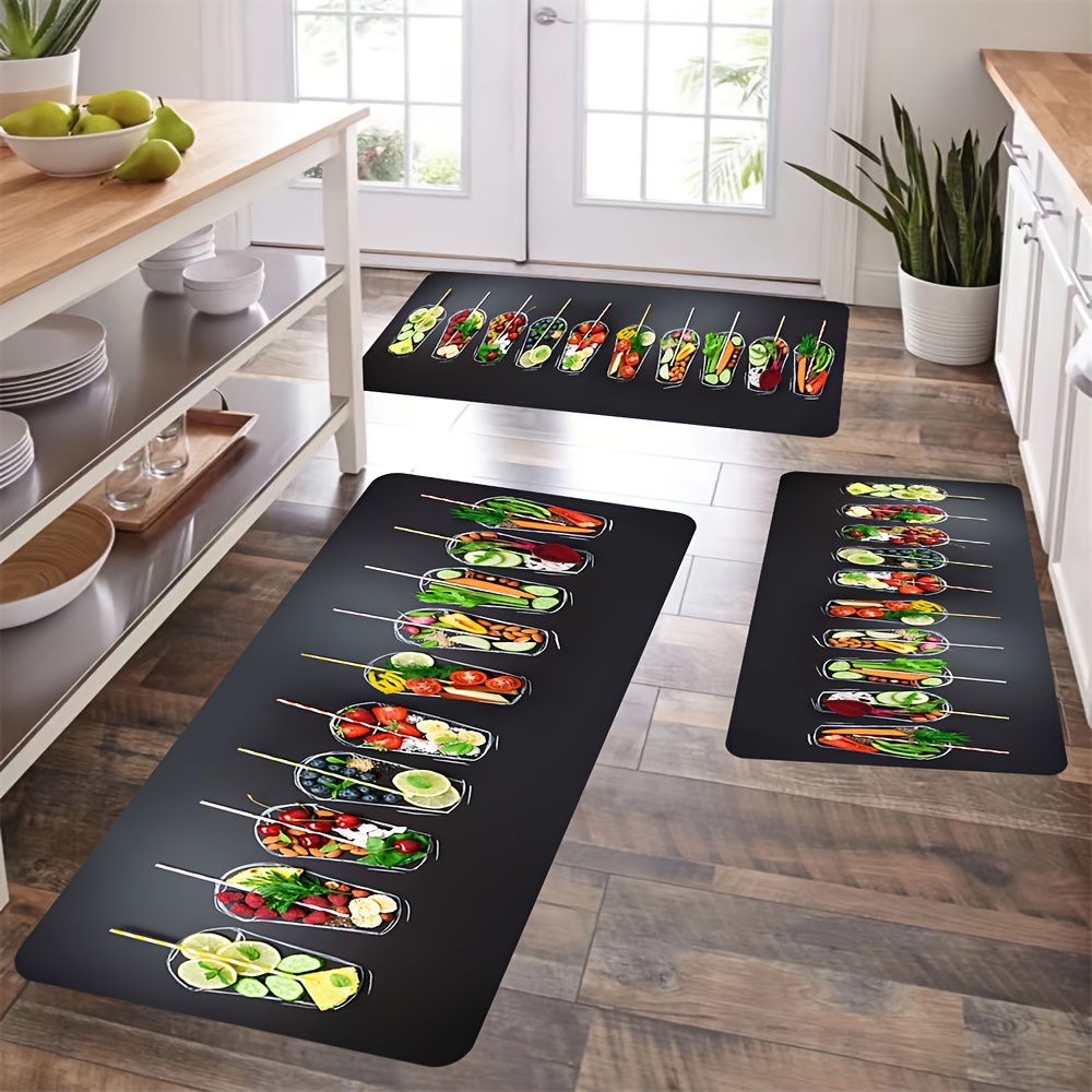 1pc Patrón Especias Alfombra Cocina Lavable Máquina Alfombra - Temu Chile