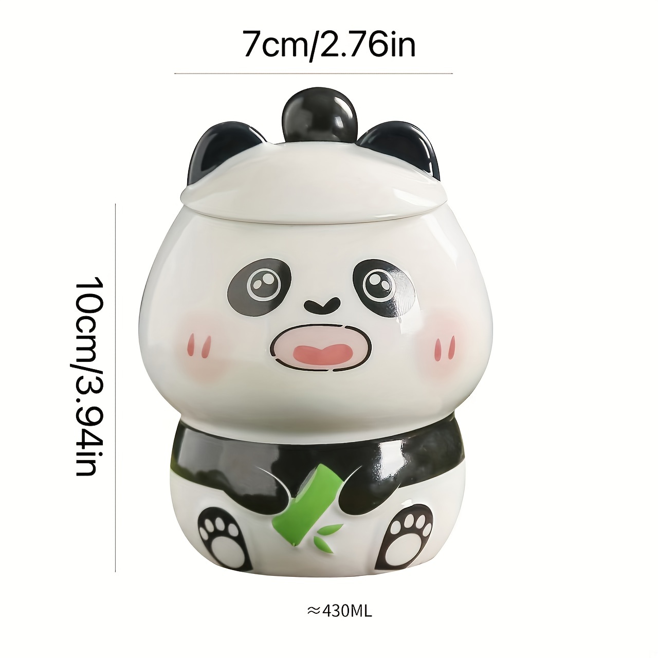 Cartoon Embossed Panda Mug, High-looking And Cute Ceramic Cup With Lid And  Spoon, Girl's Office Coffee Cup And Water Cup For Restaurants/cafes - Temu