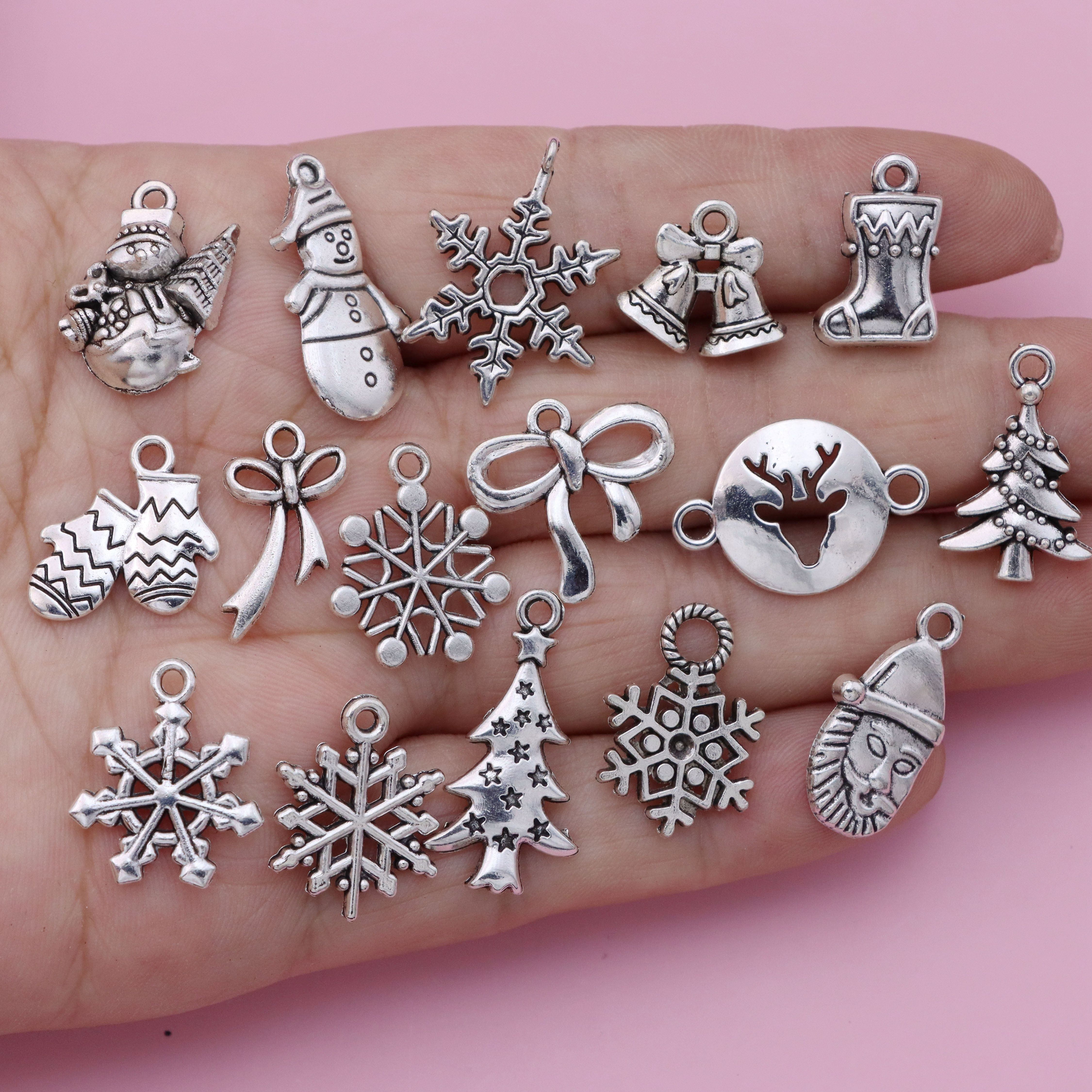 Sterling Silver Snowman Charm - Christmas Charms