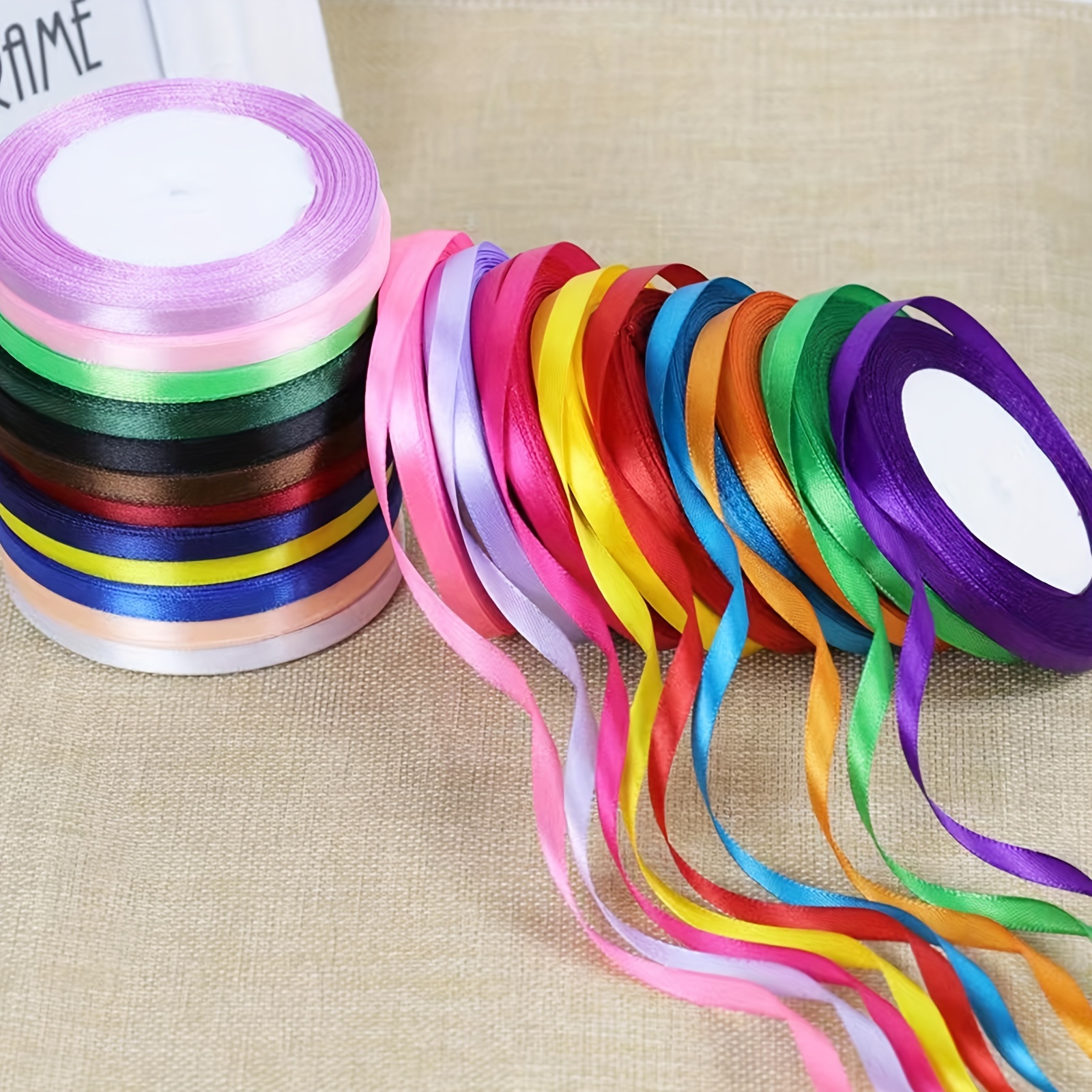 3mm/6mm Thin Ribbon Double Sided Polyester 5 Meters Handmade Hair  Accessories Headwear DIY Jewelry Materials