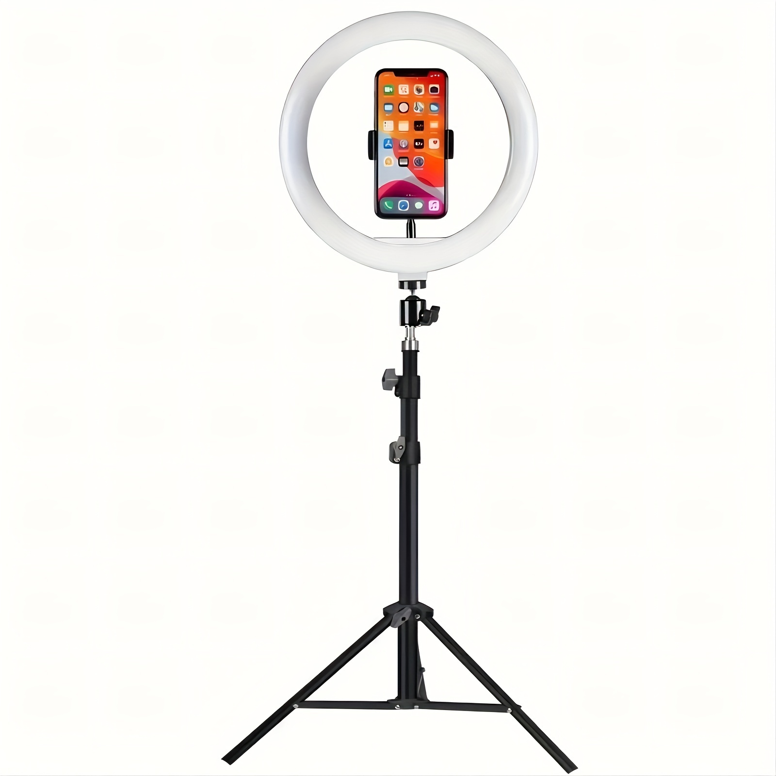 1pc 10 インチ Selfie リングライト三脚スタンド付き、led サークルライト、柔軟な三脚スタンド  電話ホルダー付き、写真 Selfie  ビデオ録画 Zoom ミーティング用 工具・ホーム修繕用品 Temu Japan
