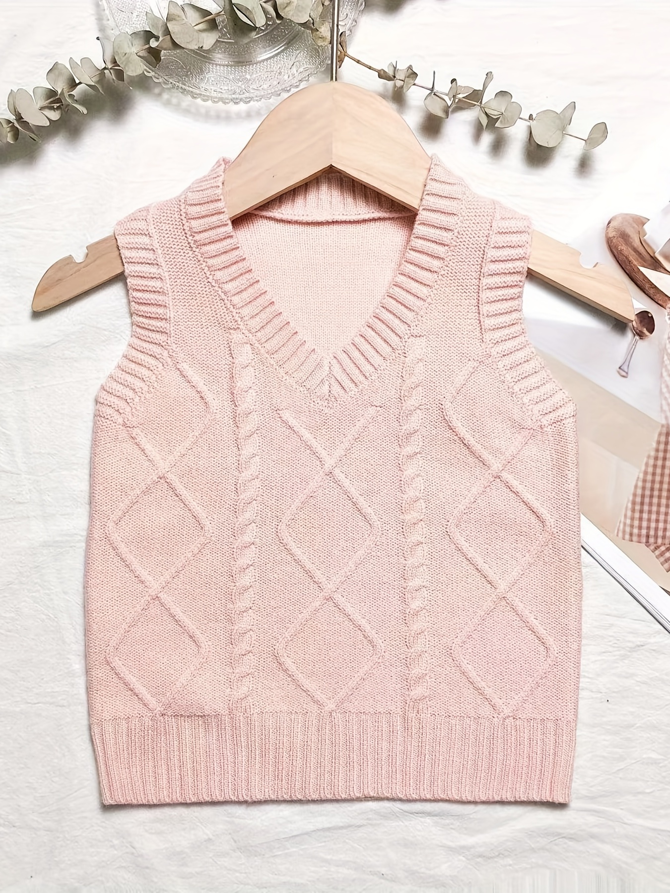 Toddler Baby Girls Trendy Knitted match Comfy Vest Cute - Temu