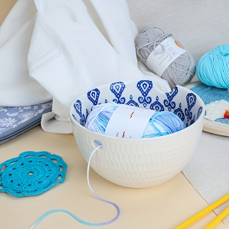 Hand Crochet Yarn Bowl DIY Tool Knitting Accessories Yarn Bowl