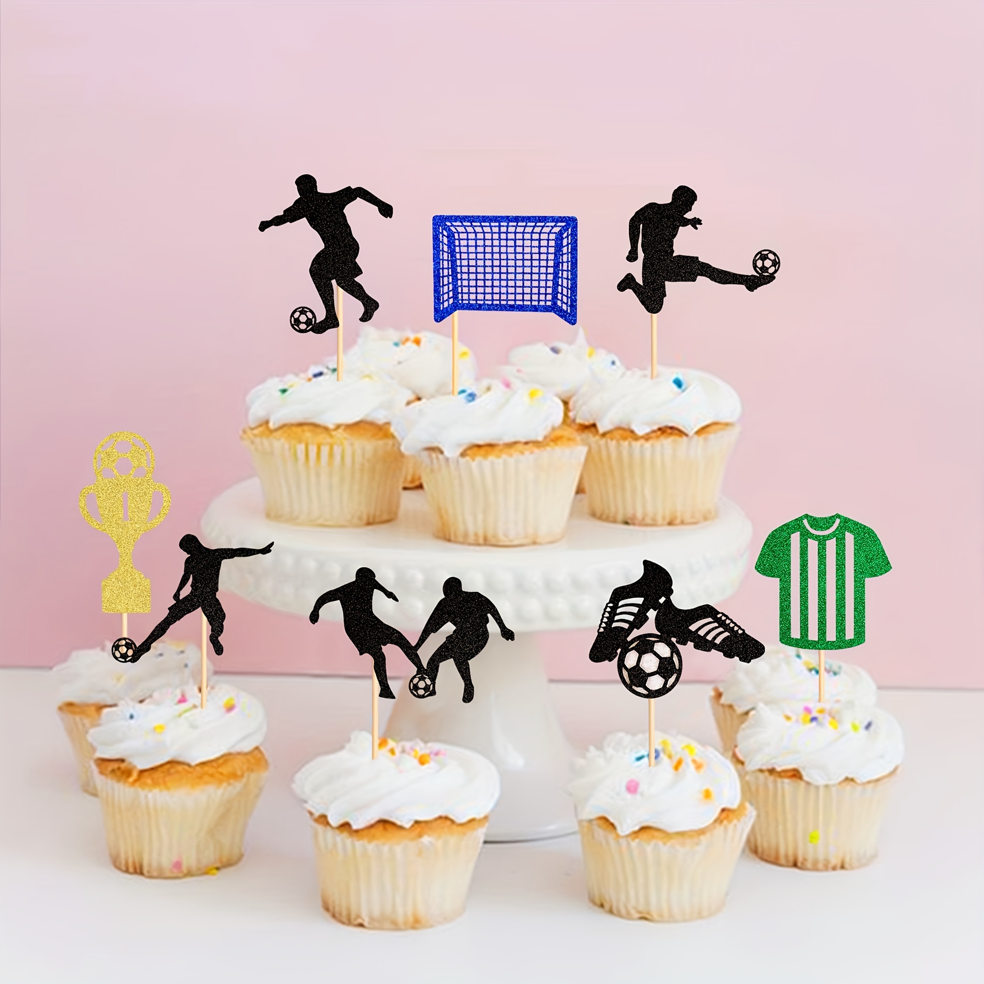 Décoration De Gâteau De Ballon De Football, Cupcake D'anniversaire