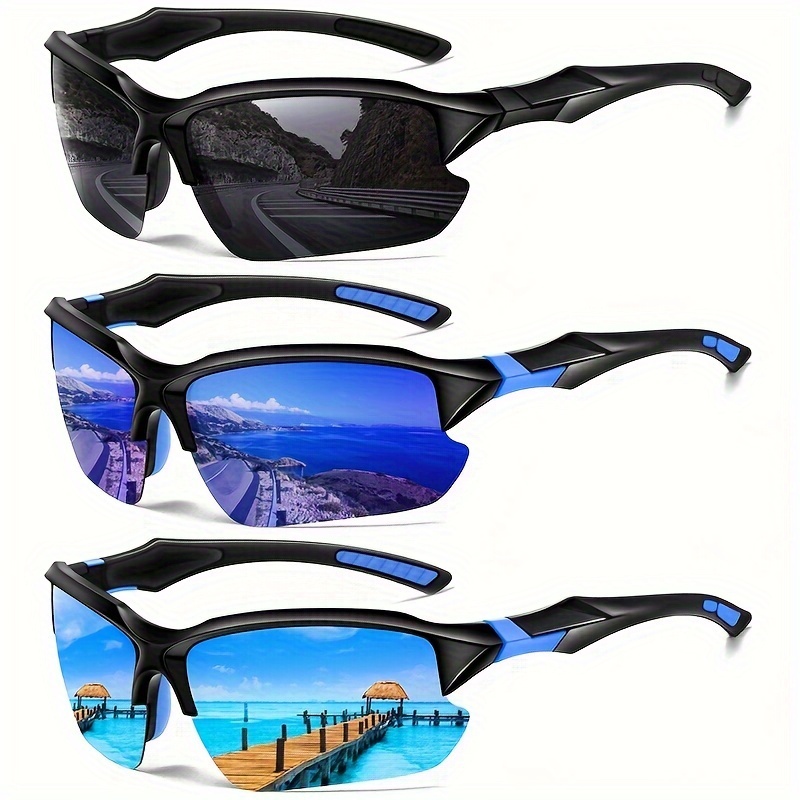 Polarized Sport Sunglasses for Men and Women,Ideal for Driving Fishing  Cycling and Running,UV Protection