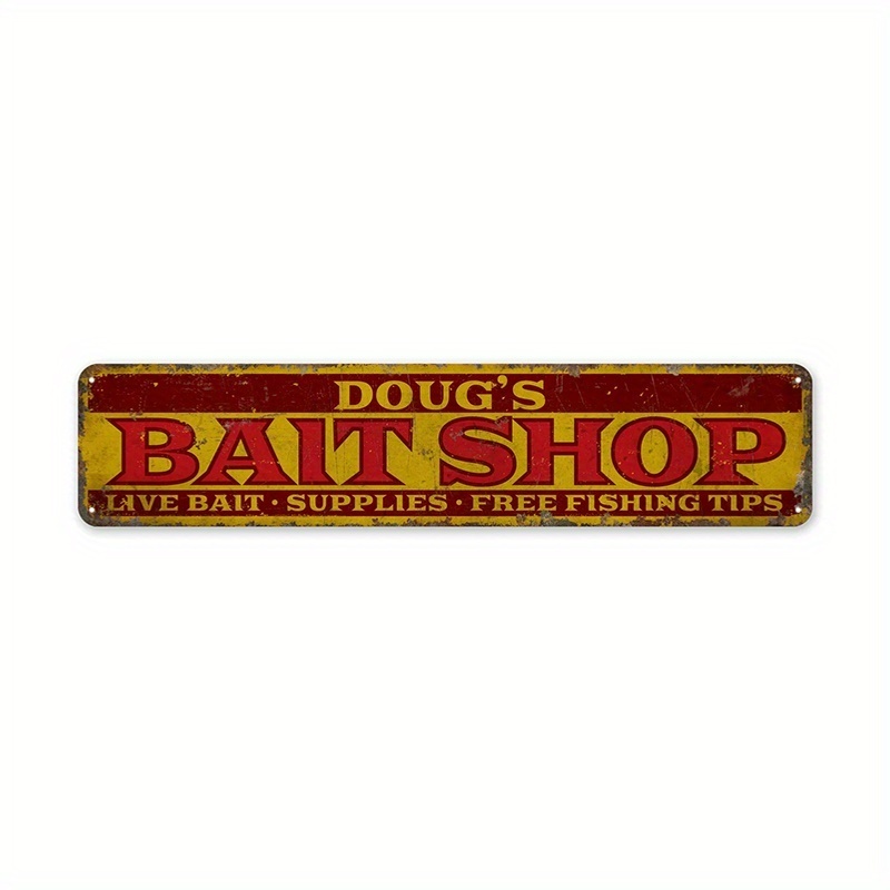 Customized Bait Shop Sign Vintage Style Metal Tin Poster - Temu Canada