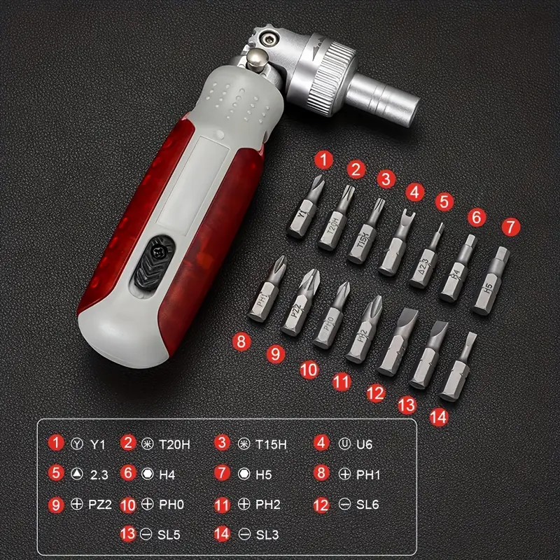 15in 1 portable precision ratchet screwdriver set with magnetic bit multifunctional repair tool combination tool birthday gifts christmas gifts Product details 5