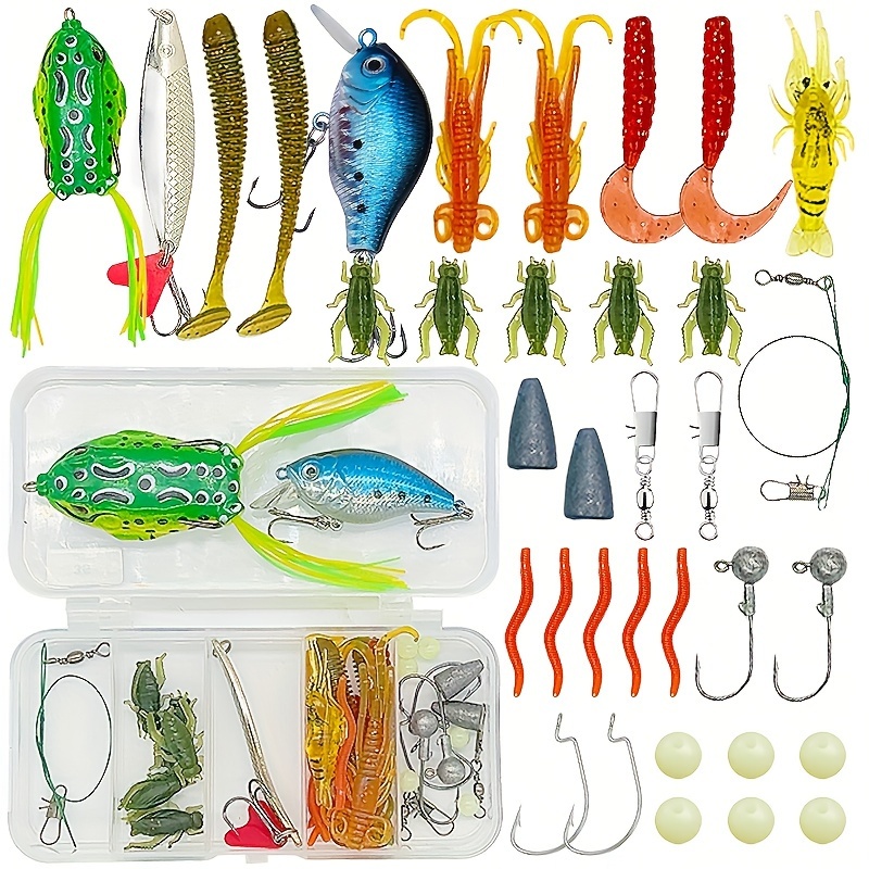 Soft Lure Kit Soft Fishing Lure Jig Head Hook Fishing Hooks - Temu