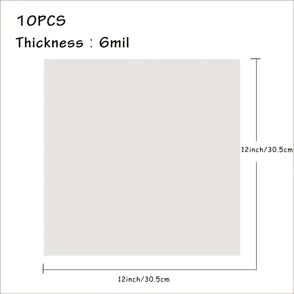 Plantilla De Material En Blanco Para Manualidades, Hojas Transparentes De  12x12 Pulgadas, Película De Acetato, Hojas De Plástico Para Hacer  Manualidades, 4 Mil, 24 Piezas - Materiales De Bricolaje - AliExpress