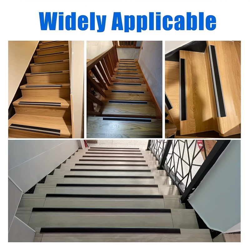 Nez de marche/bordure en vinyle protecteur de bord d'escalier auto-adhésif,  garniture de bord de marches d'escalier, protection de pare-chocs de bord  de bordure d'escalier antidérapante et imperméable : : Bricolage