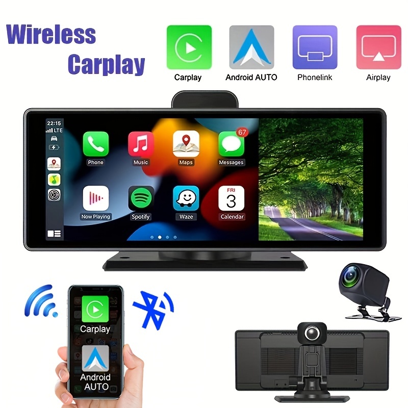 Screen Carplay Portable Car Monitor Car Dvr Recorder Support Rear