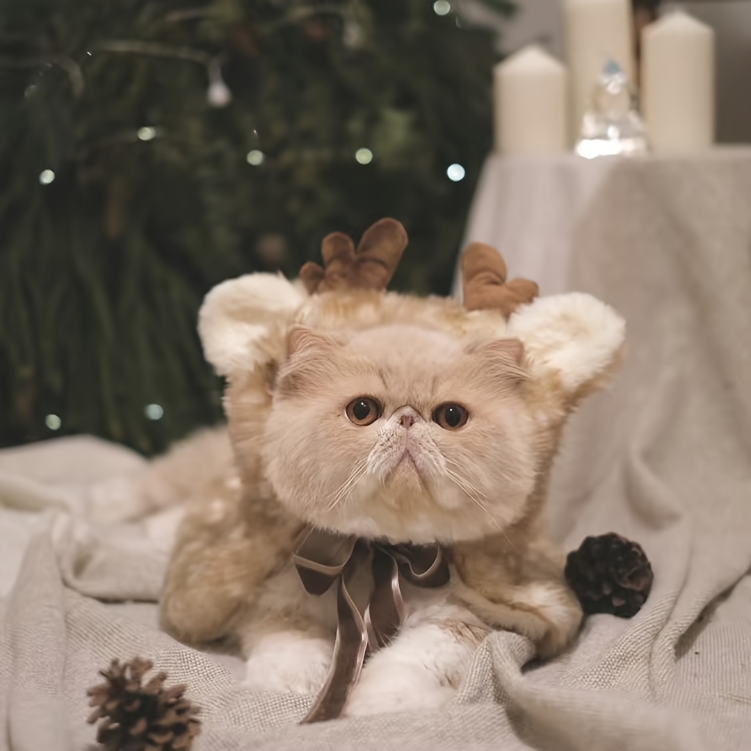 Pet Clothing Plush Elk Cape Dog & Cat Costumes Luxury Dog Gifts