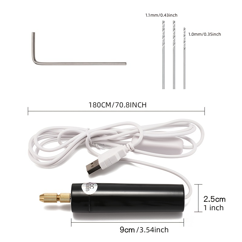 Mini Electric Drill Set 5V Small Jewelry Drill Kit Precise USB Resin Drill  US ☆
