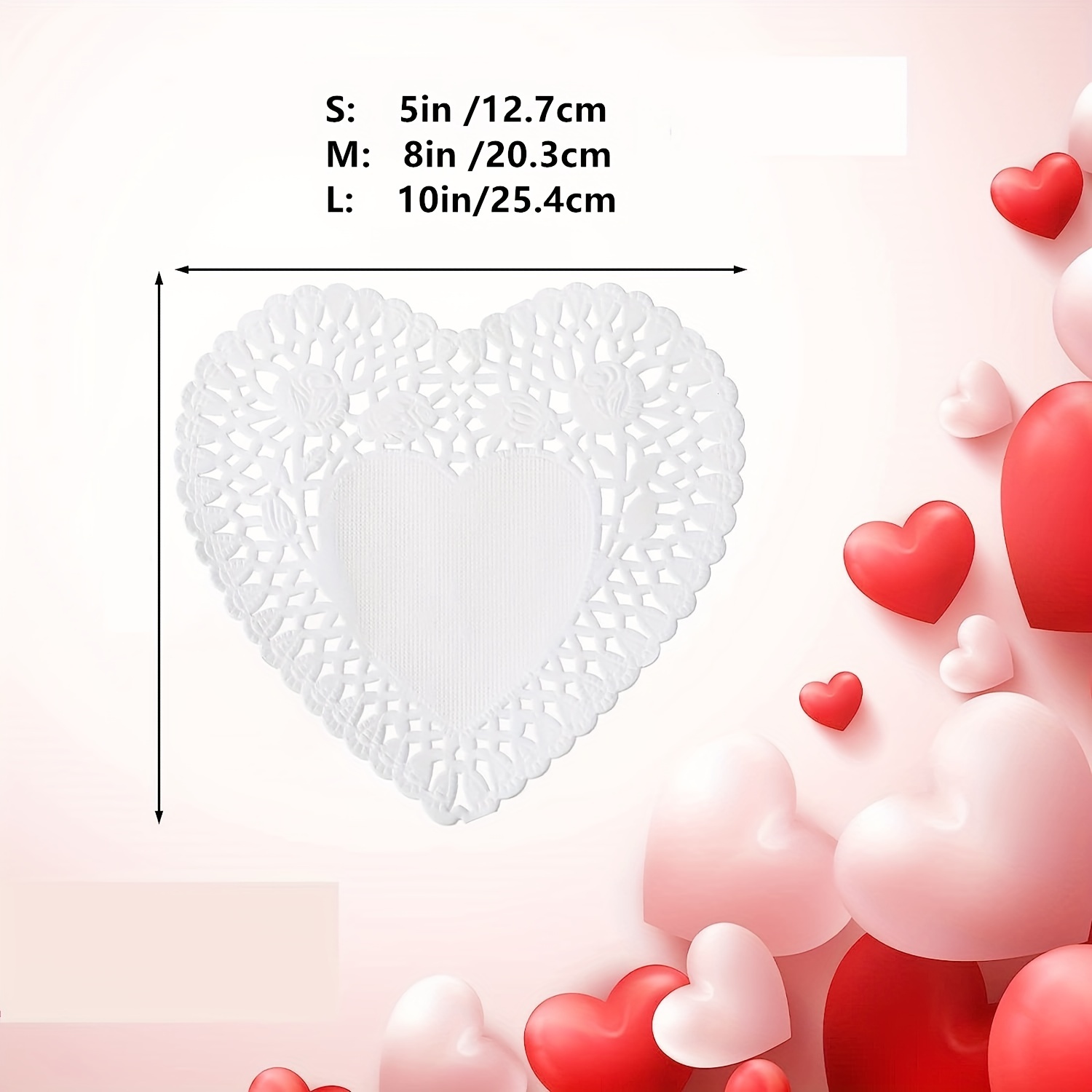 Heart Paper Doilies Valentine's Lace Round Paper Doilies - Temu