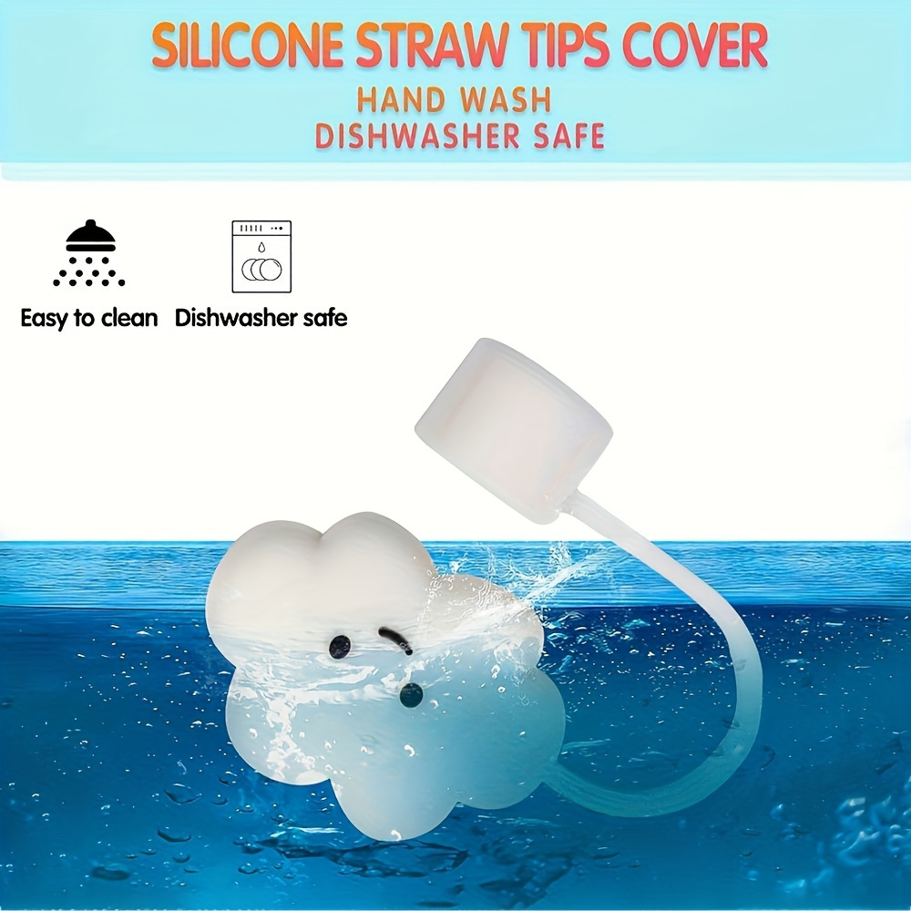 6PCS Straw Covers Cap, Silicone Straw Tips Cover for Tumblers