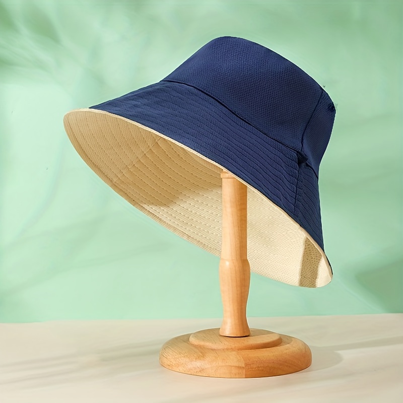 Brimmed Women Hats Summer Hat Big Brim Bucket Hat Double-sided