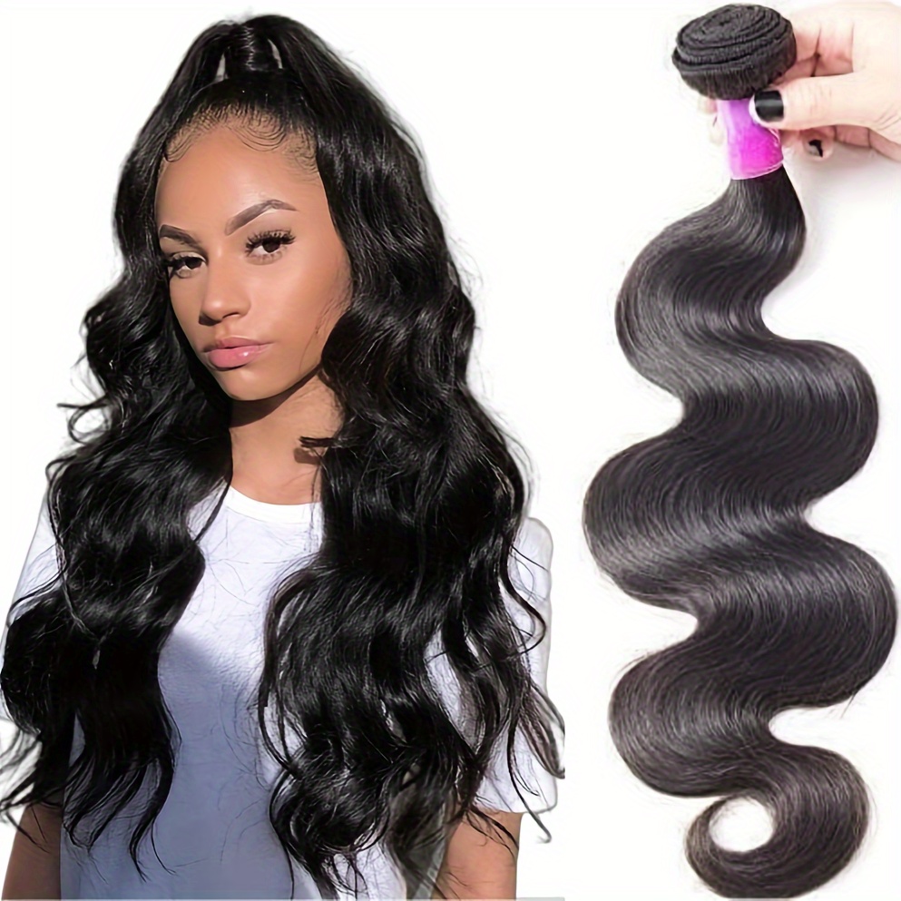 Clips In Human Hair Extensions Natural Brazilian Body Wave - Temu