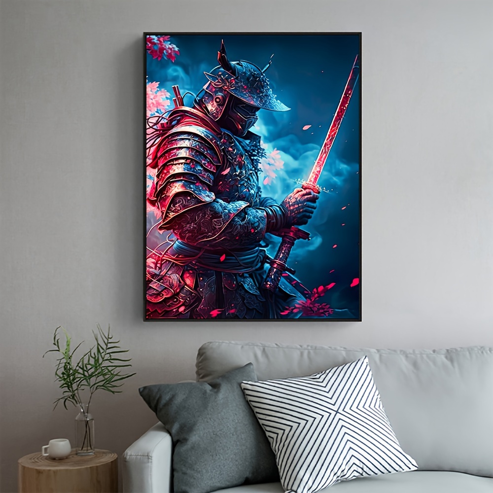 1pc In Bianco E Nero Samurai Giapponese Uomo Poster E Stampa, Pittura Su  Tela Di Arte Della Parete, Opere D'arte Per Soggiorno Cuadros Decor, Senza