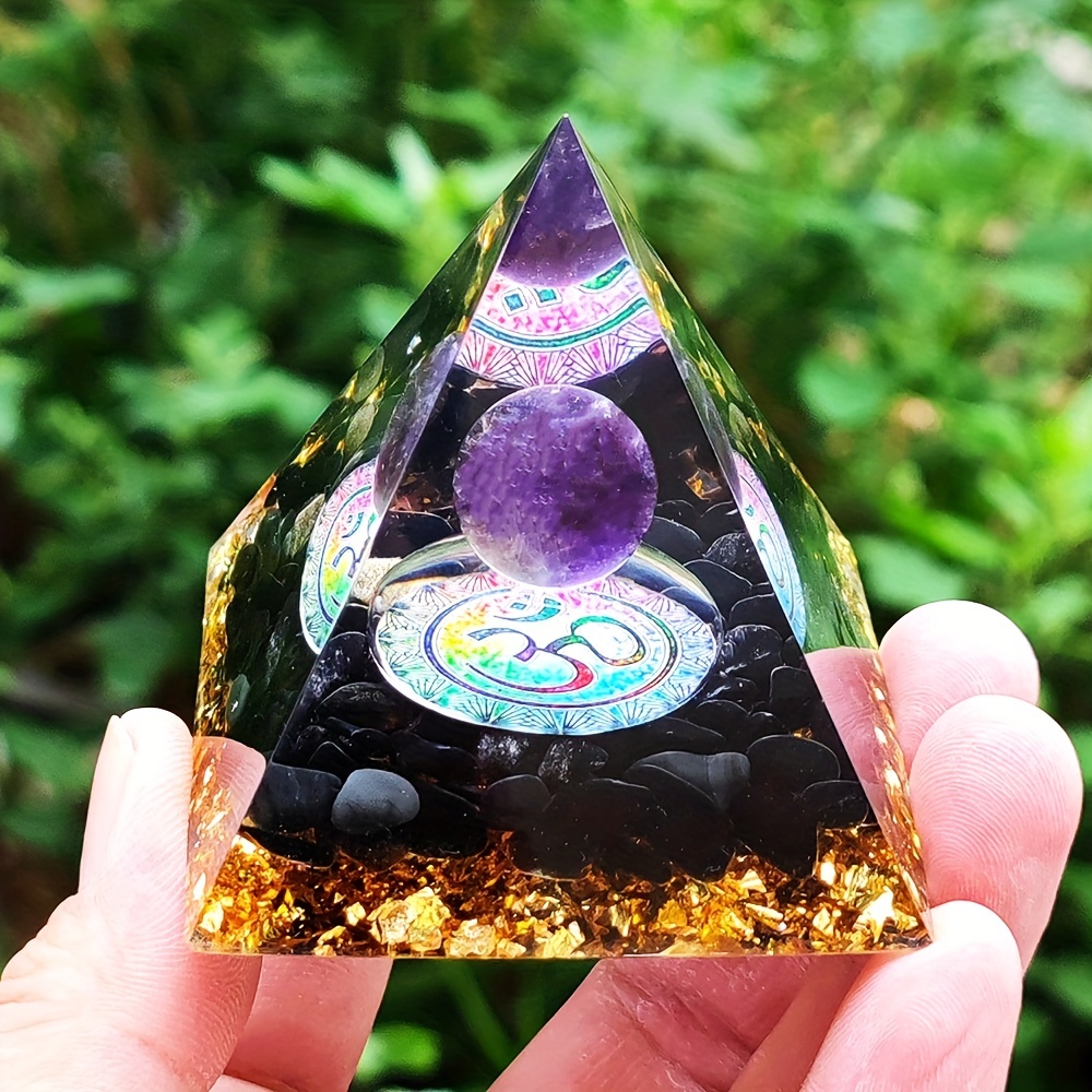 Chakra Orgonite Pyramid Energy Generator Healing Crystal