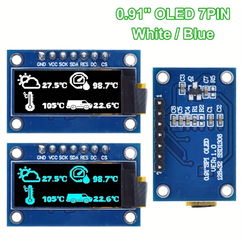 Boost Your Arduino Project With 0.91 0.96 Oled Iic Display - Temu