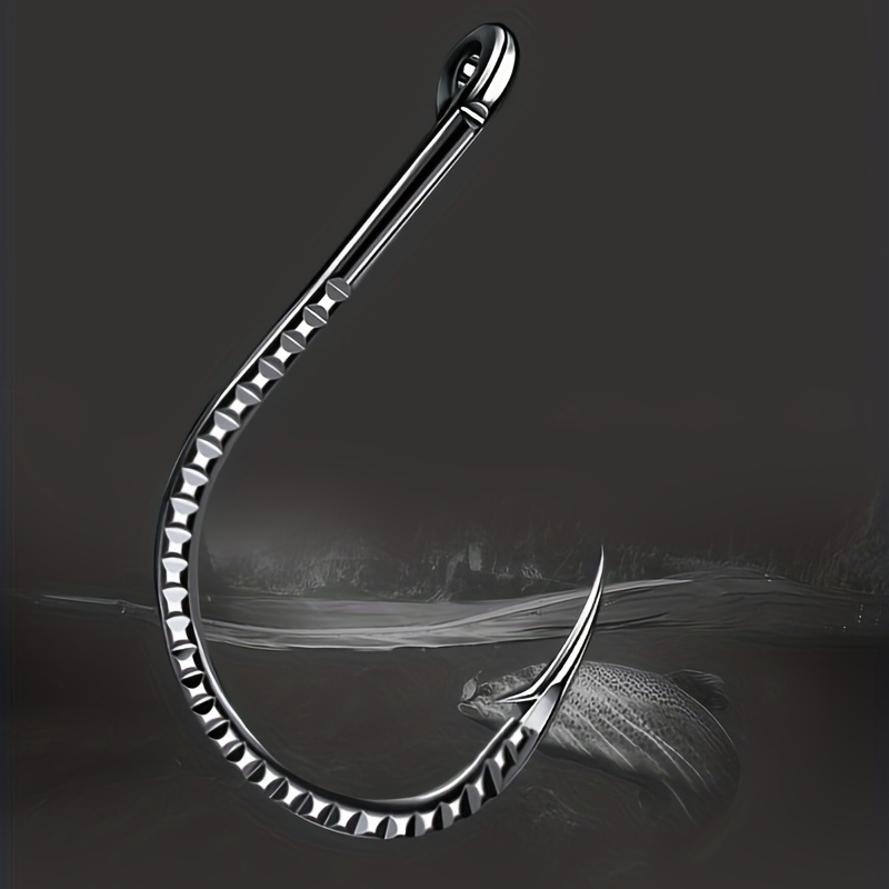 Premium Carbon Steel Barbed Fishing Hooks Strong Durable - Temu