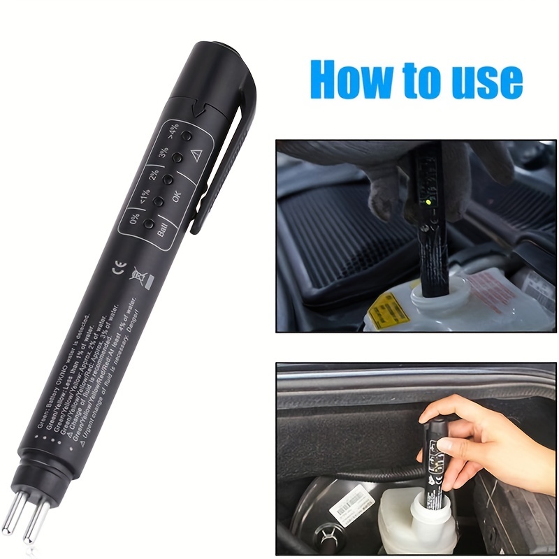 Brake Fluid Liquid Tester Pen, Auto Brake Diagnostic Testing Tool With 5  Led Indicators, Hydraulic Fluid Liquid Oil Moisture Analyzer, Car  Accessories