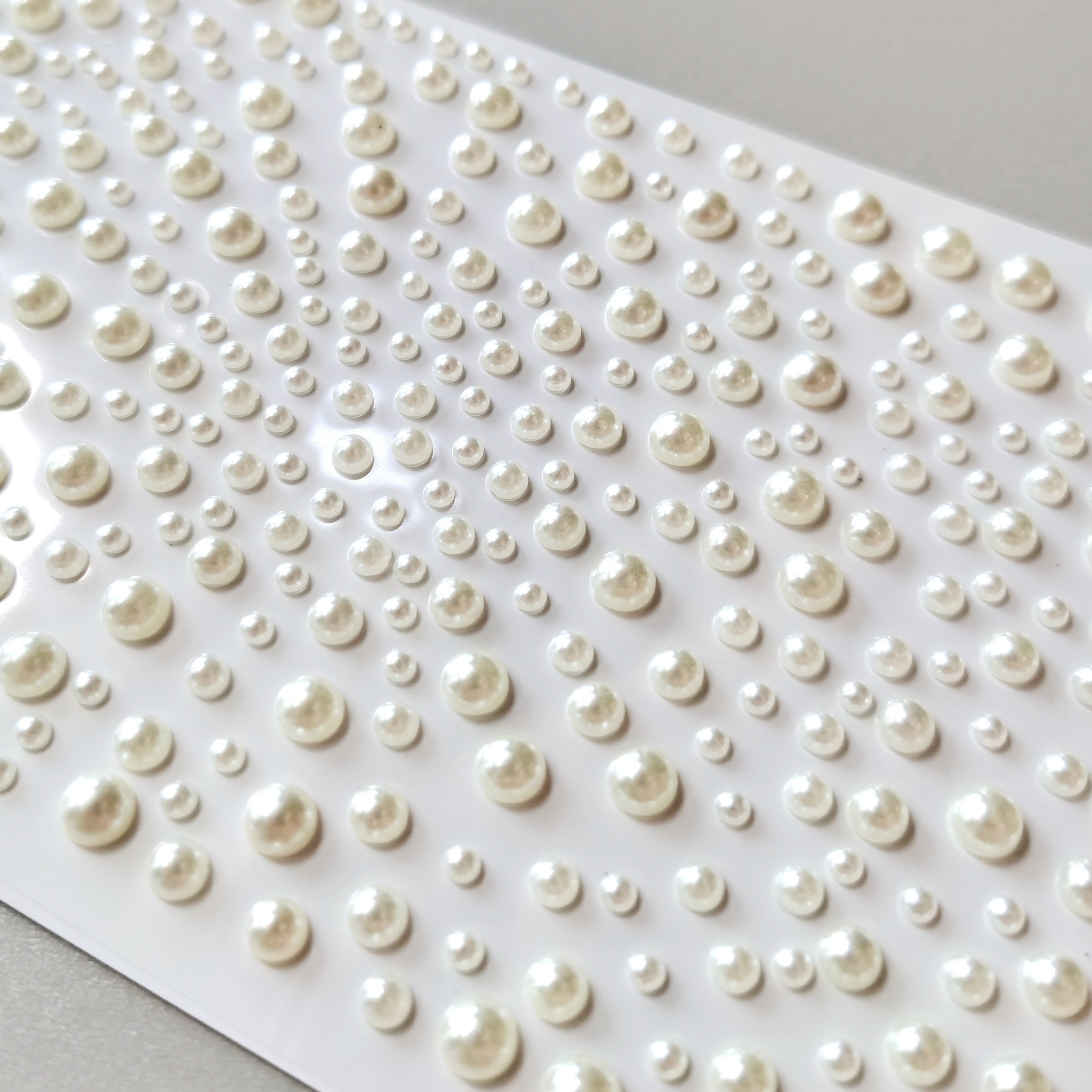 AIEX 3090pcs Pearl Stickers for Crafts, Acrylic Half Round Pearls Stickers,  Self Adhesive Flatback Pearl Sticker Pearl Embellishment Stickers for