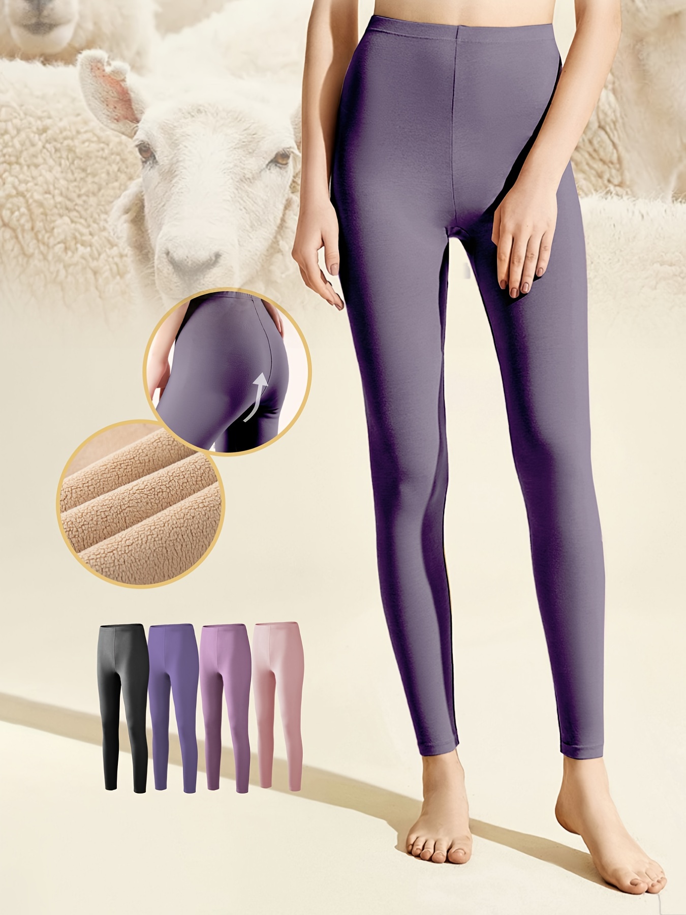 hessnatur Leggings - Trousers - winterpflaume/purple - Zalando.de