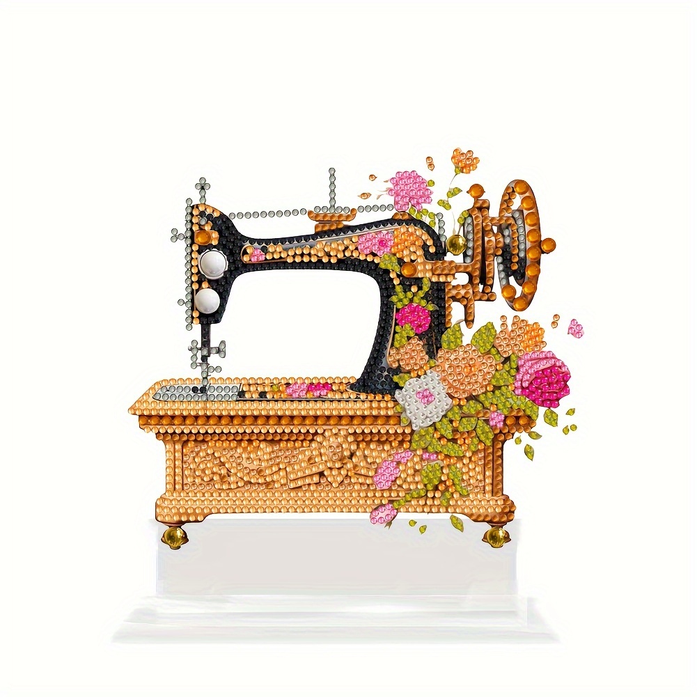 5d Painting Kit, Crystal Rhinestone Sewing Machine Kit For Adults
