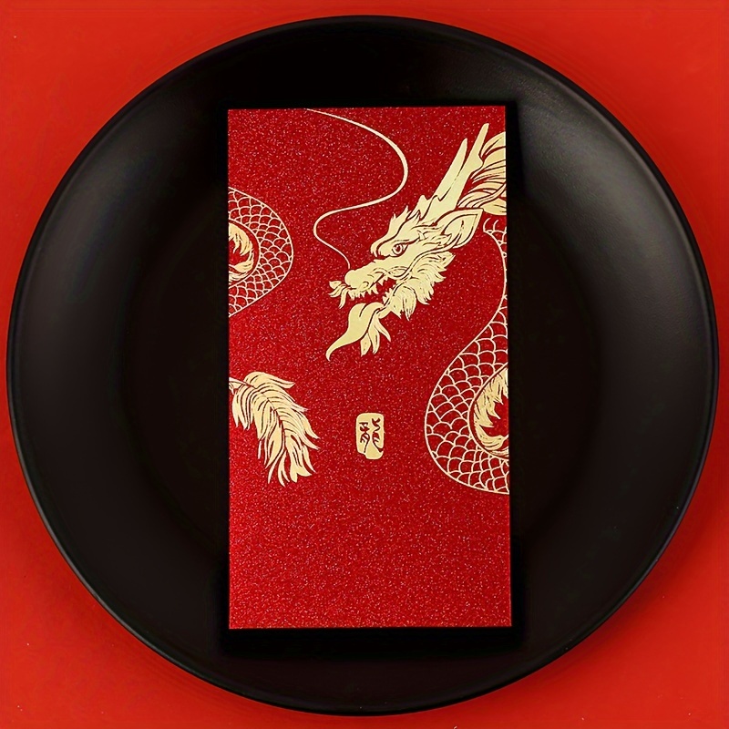 2024 Year Of The Dragon Red Envelope Creative Simple Good - Temu