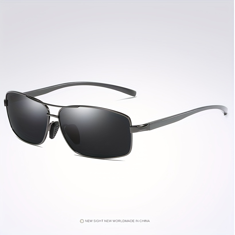 Premium Cool Rectangle Polarized Aluminium Frame Sunglasses, For Men Women  Outdoor Driving Fishing