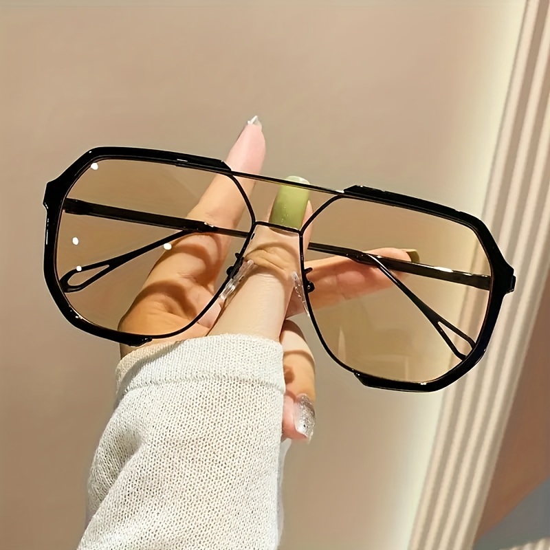 

Double Fashion Glasses For Women Men Large Mirrored Fashion Sun Shades For Vacation Beach Travel