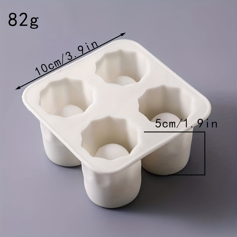  Shot Glass Ice Mold Cool 4 Cups Silicone Tray Great