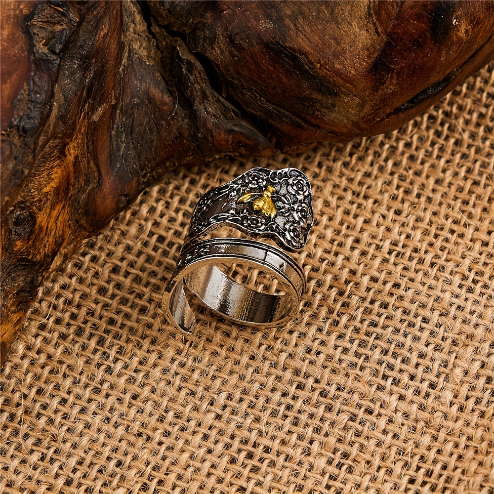 1pc Men's Retro Bee Ring Fashion Jewelry Accessories