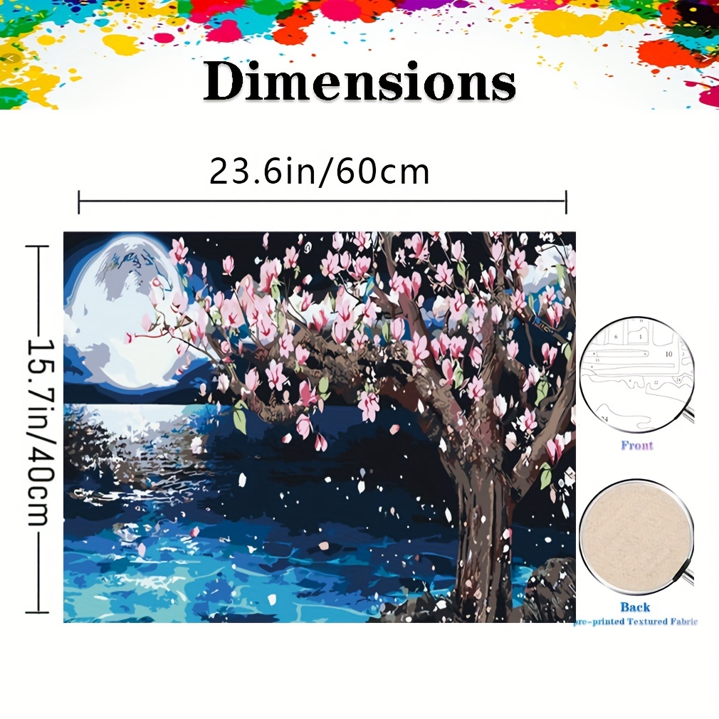 Moon Tree Digital Oil Painting Kit Suitable For Adults And - Temu