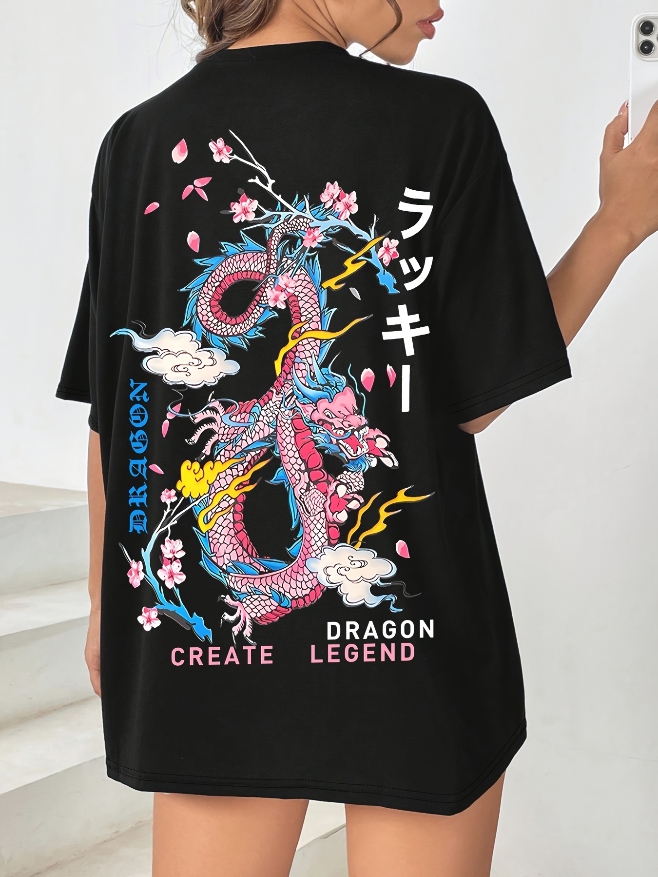 Camiseta dragon online mujer