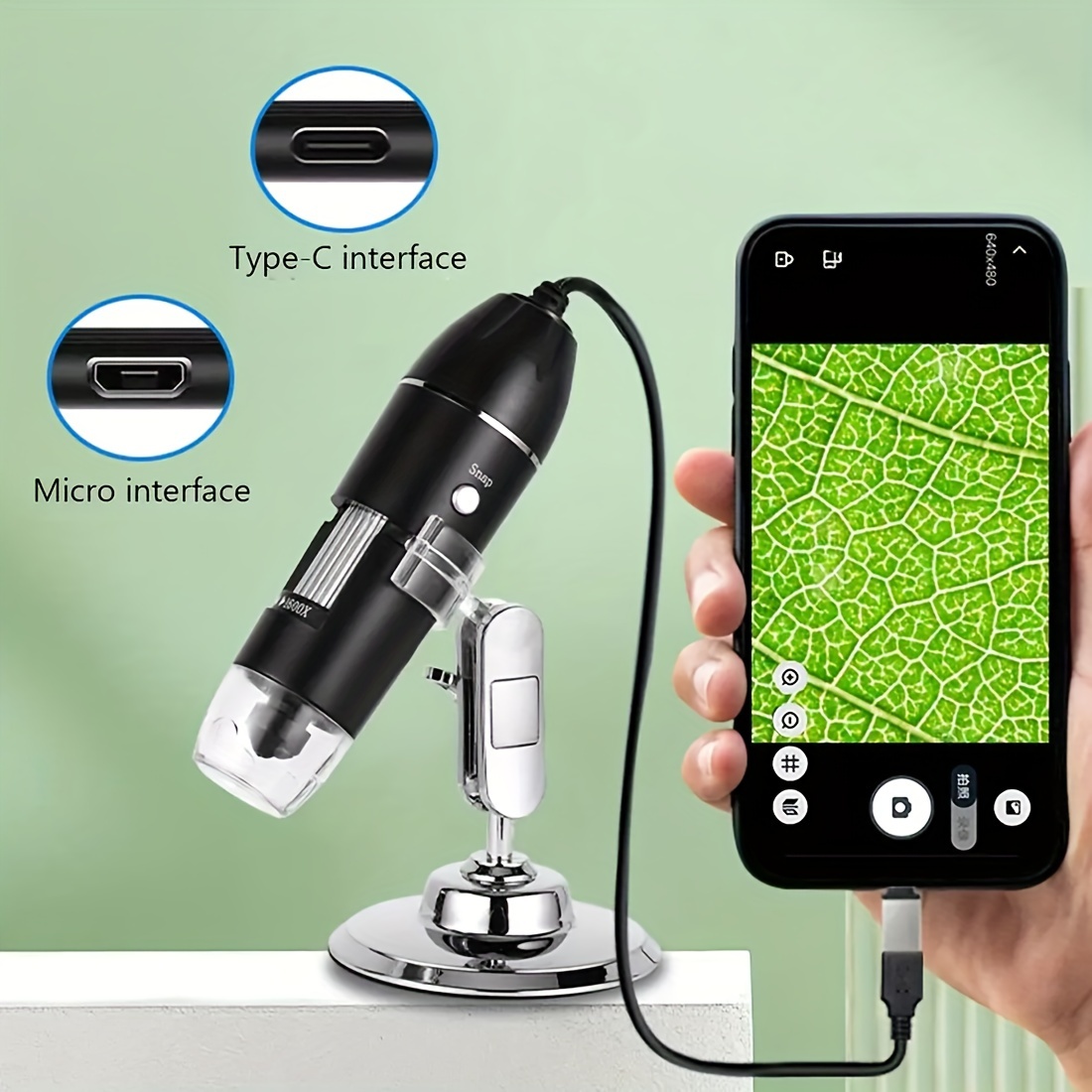 Microscope enfant ajustable avec support de téléphone - Un petit génie